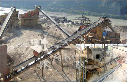 砂石生产线现场,砂石生产线,砂石生产线设备,砂石线